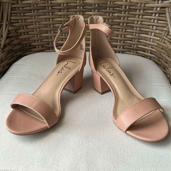 Lulus Harper Almond Ankle Strap Heels Size 8.5US - Picture 12 of 12